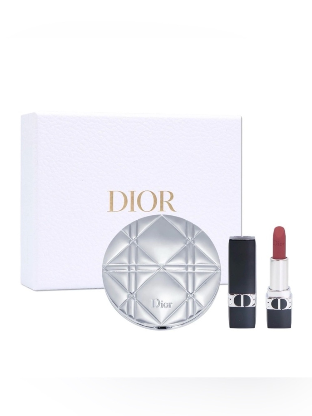 NWT Dior Limited Edition Compact Mirror and Mimi Lipstick Set.